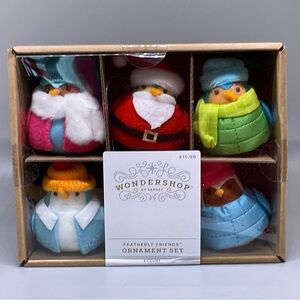 Wondershop Christmas Tree Ornament Bird 6 Pieces 3.5’ X 4.5”